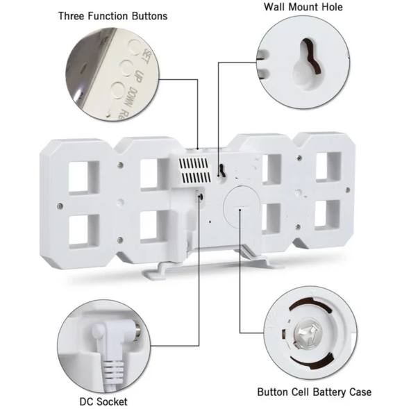 3D Digital Wall Clock LED Table Clock